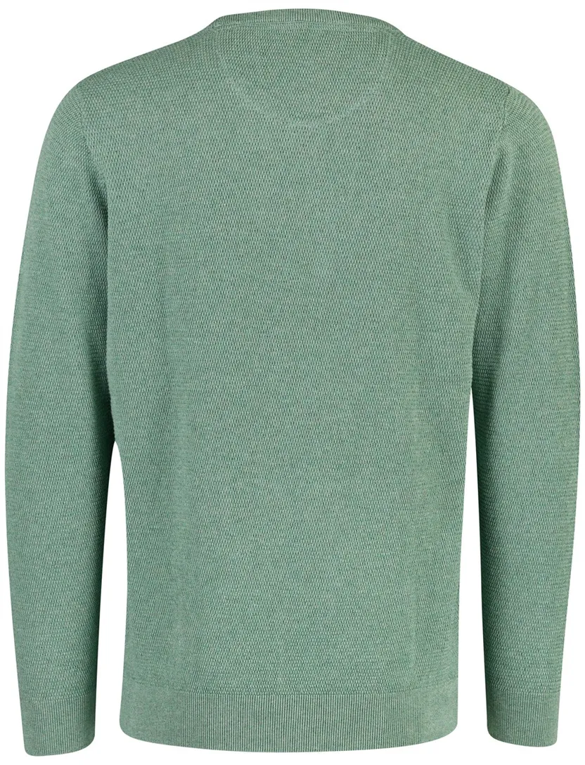 Gebreide groene Casa Moda trui met ronde hals