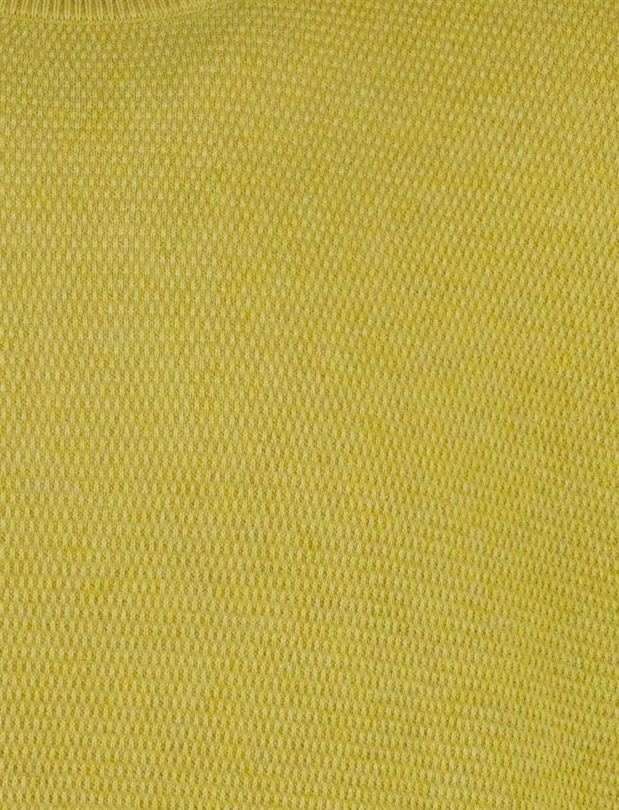 Trui Casa Moda ronde hals gebreid geel