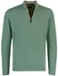 Trui Casa Moda half zip gebreid groen