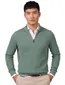 Trui Casa Moda half zip gebreid groen
