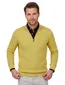 Trui Casa Moda half zip gebreid geel