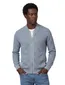 Vest Casa Moda normale fit lichtblauw met rits gebreid
