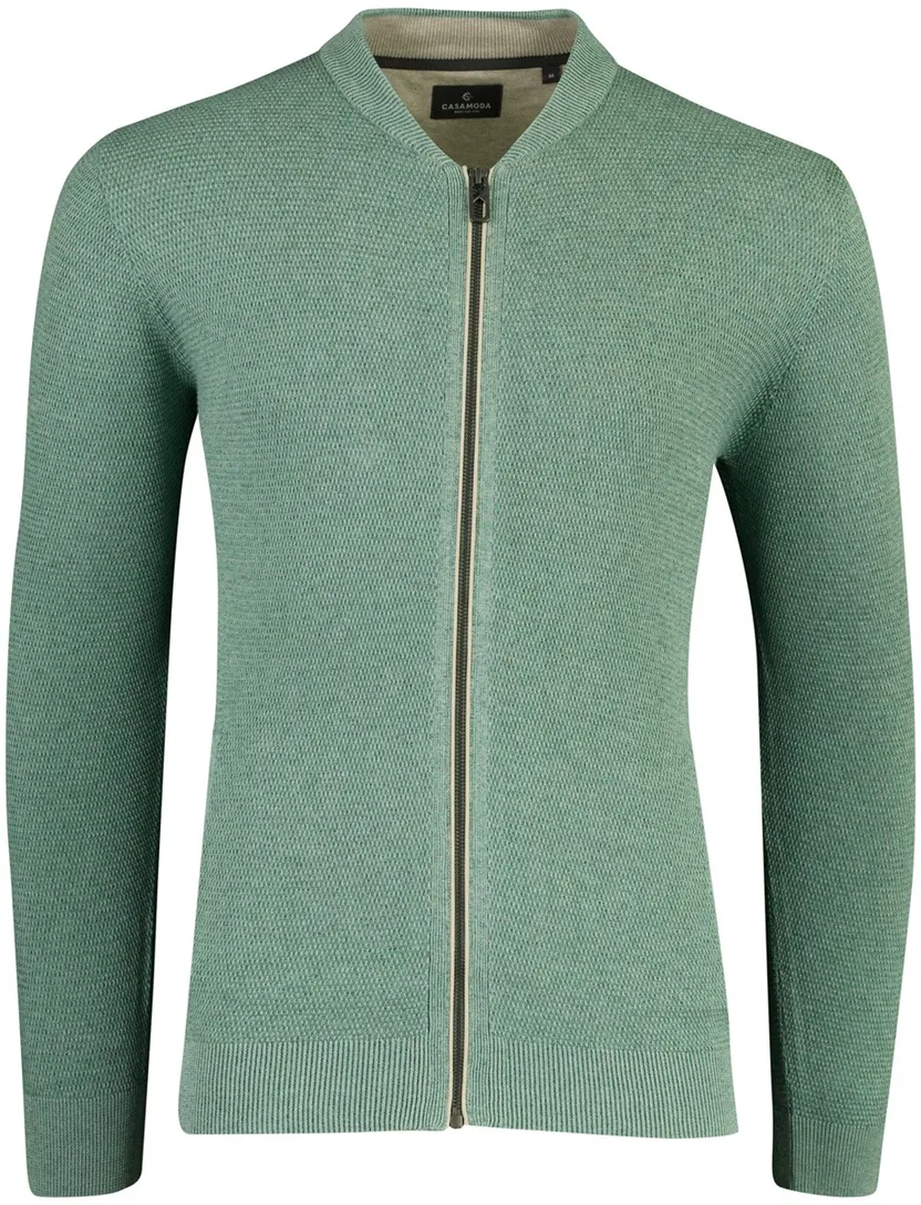 Groen gebreid Casa Moda vest