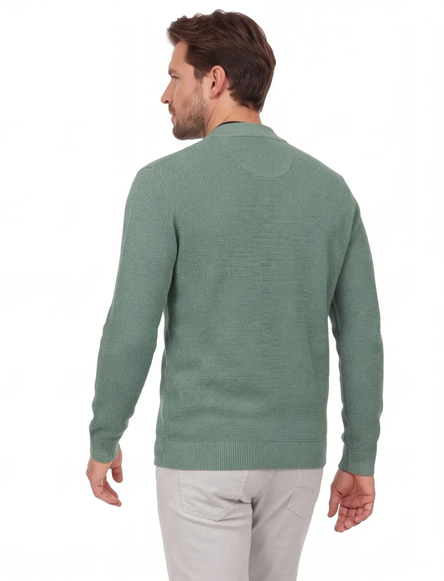 Vest Casa Moda groen gebreid