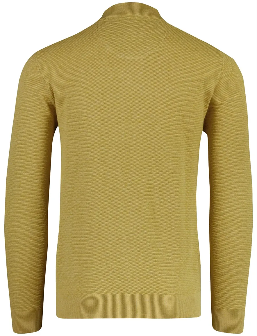 Vest Casa Moda gebreid vest geel katoen