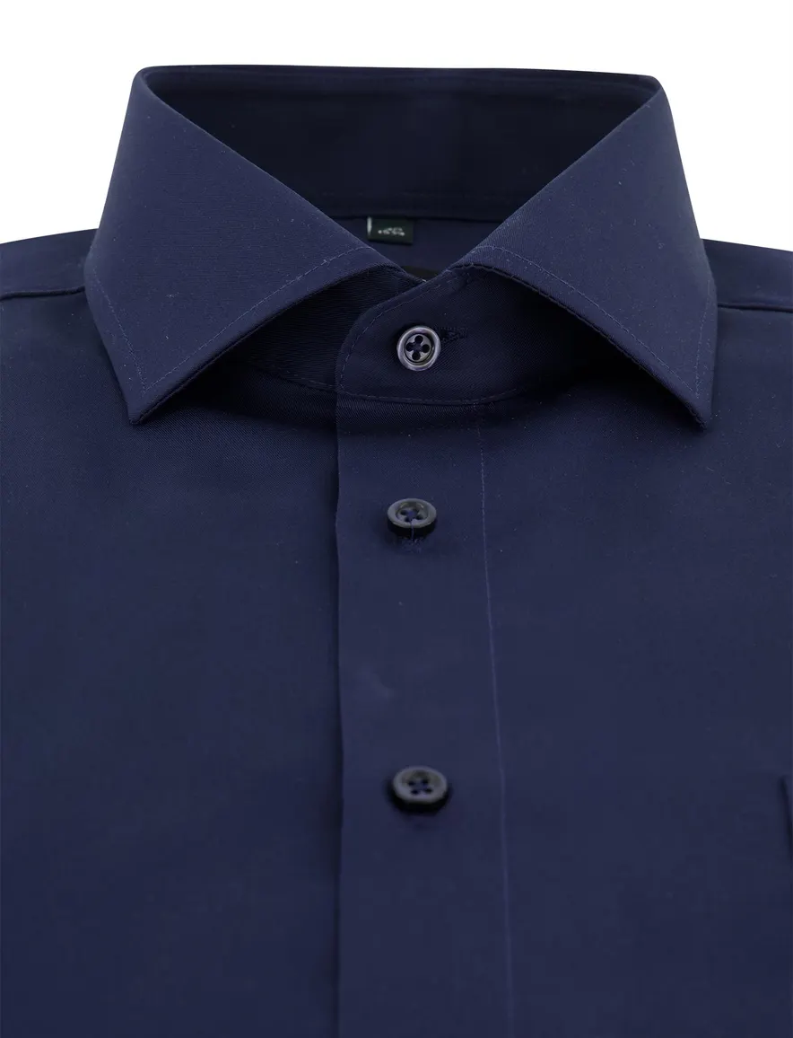 Venti overhemd donkerblauw korte mouw