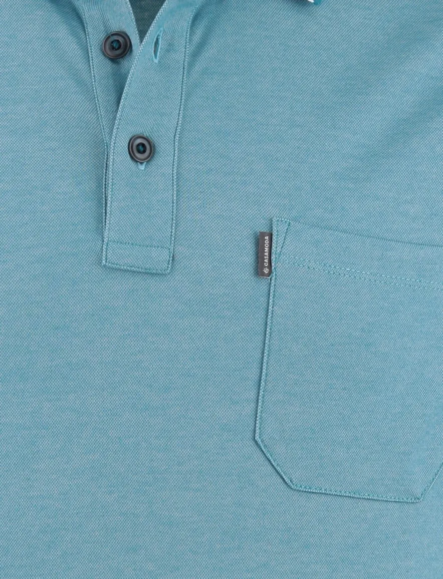 Poloshirt Casa Moda blauw normale fit katoen