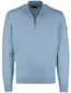 Maerz half zip trui blauw gebreid