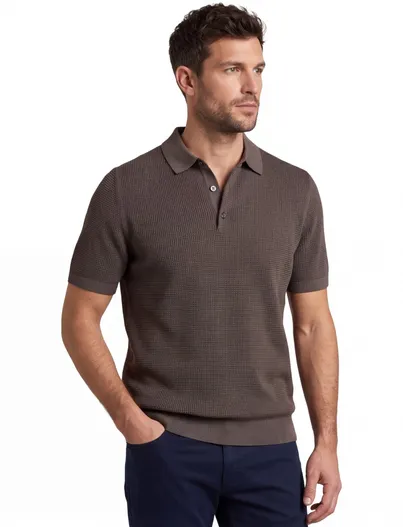 Profuomo Groen polo Profuomo normale fit 3 knoops korte mouw