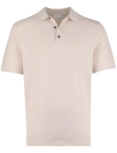 Profuomo Profuomo poloshirt creme textuur met boord