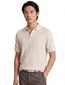 Profuomo poloshirt creme textuur met boord