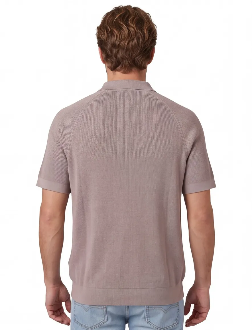 Profuomo polo beige met boord