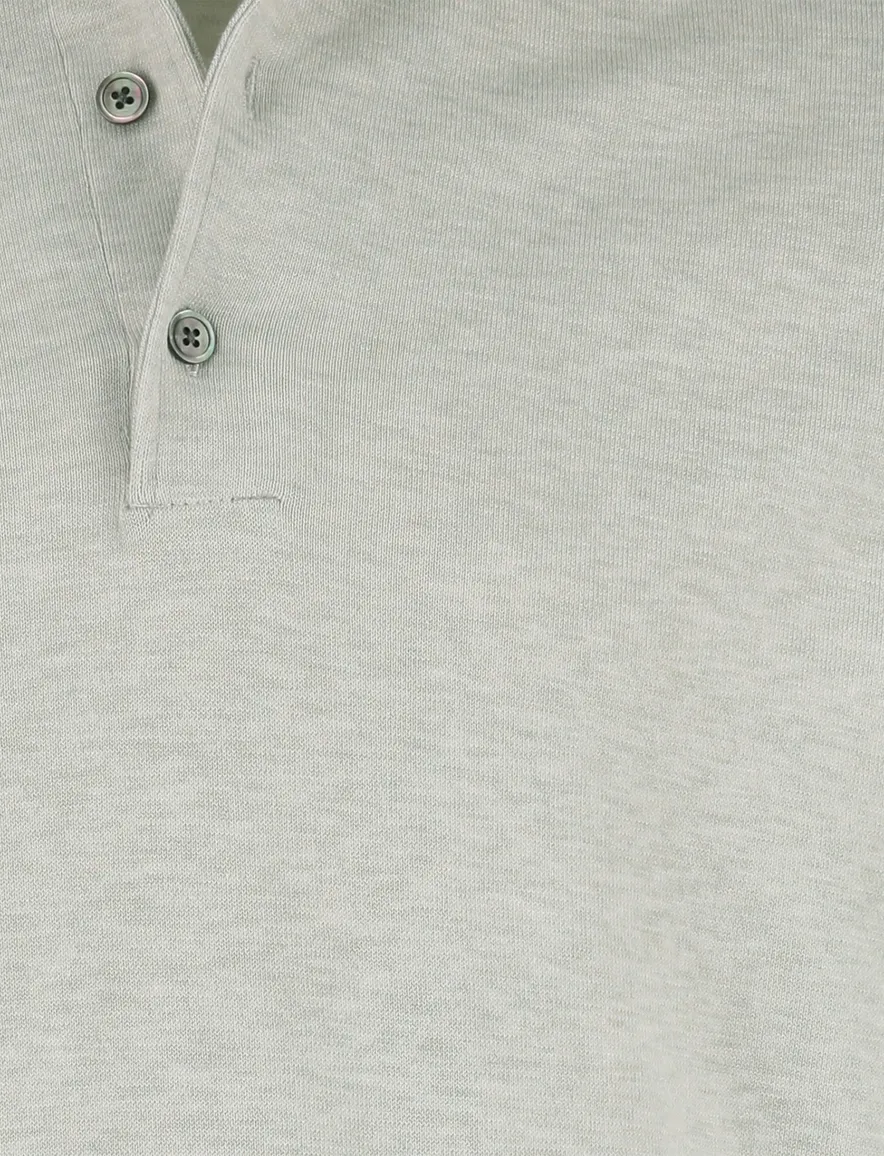 Profuomo groen poloshirt normale fit gemeleerd