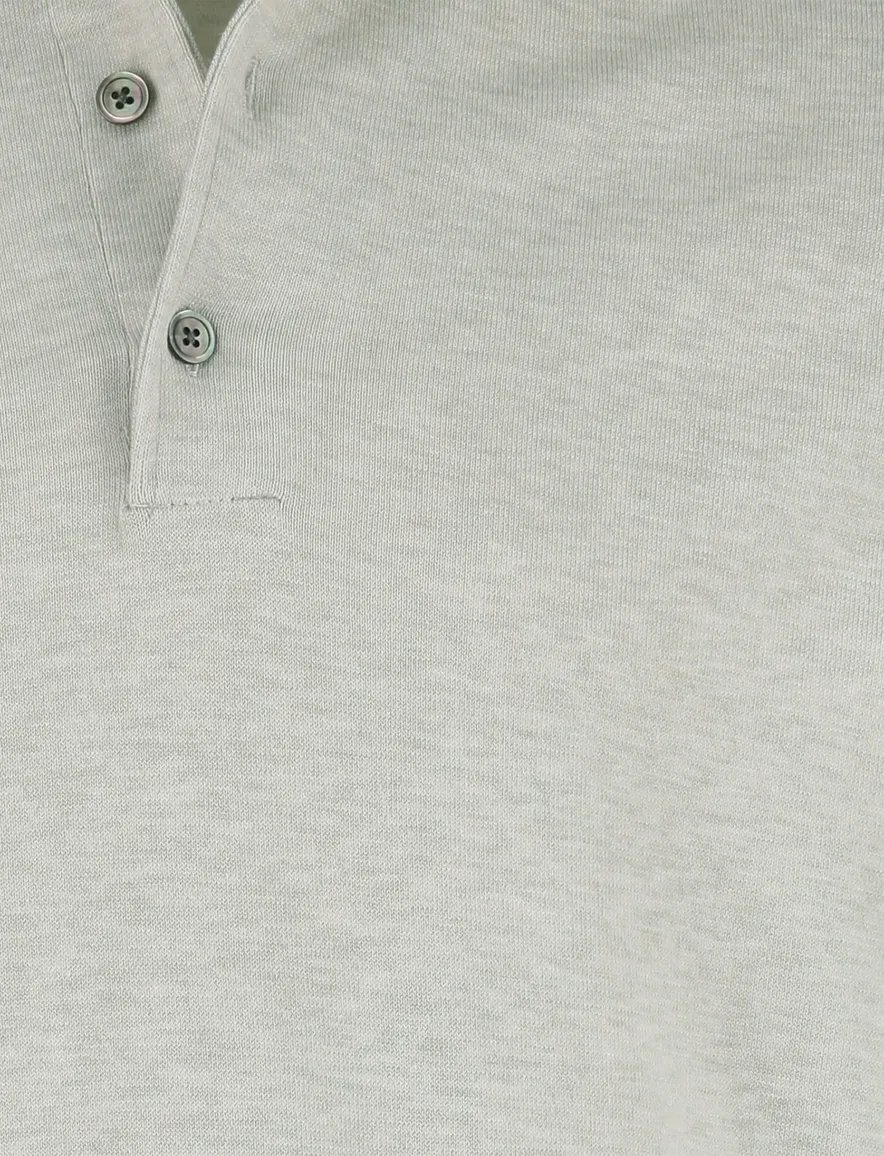 Profuomo groen poloshirt normale fit gemeleerd