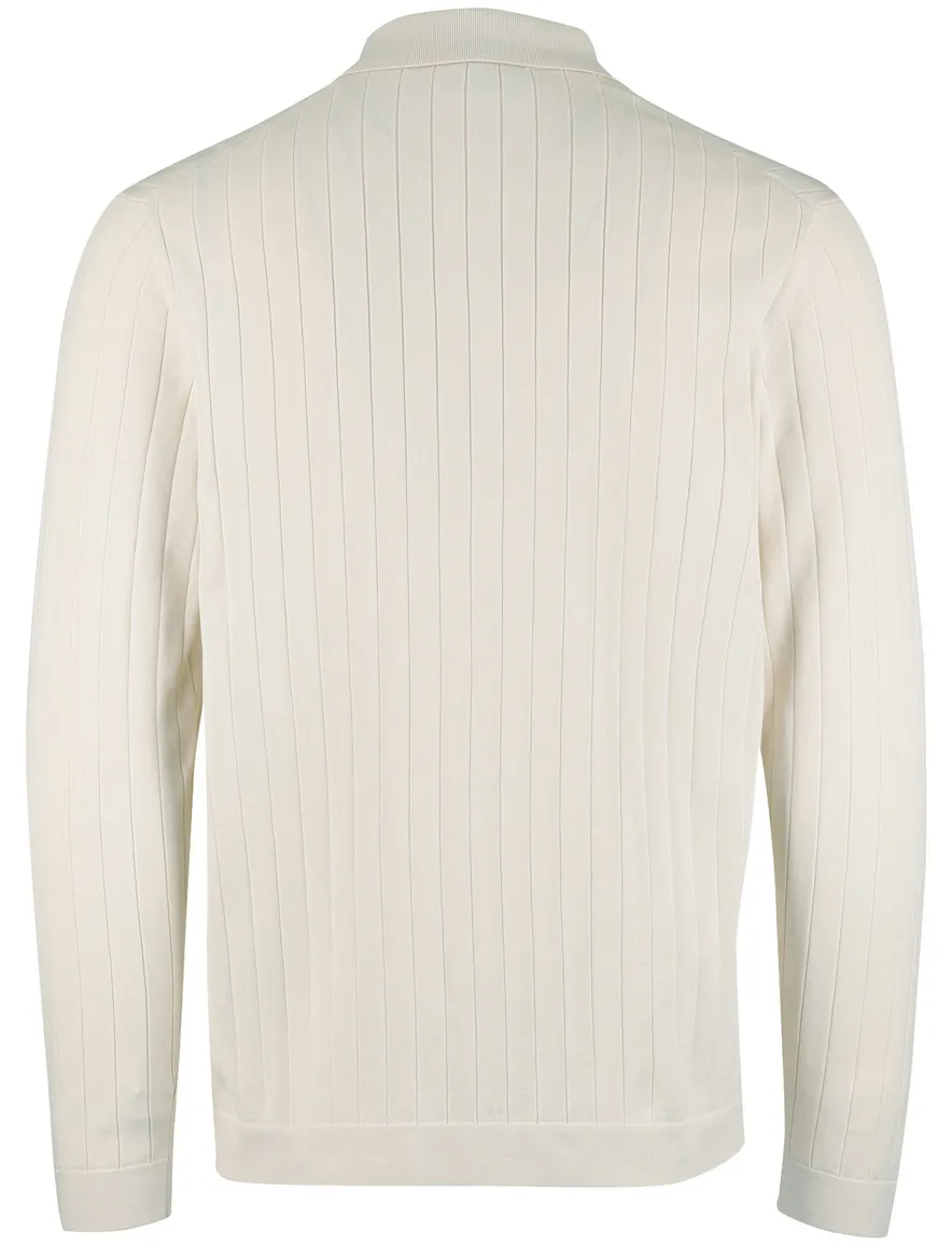Profuomo poloshirt beige normale fit 3 knopen