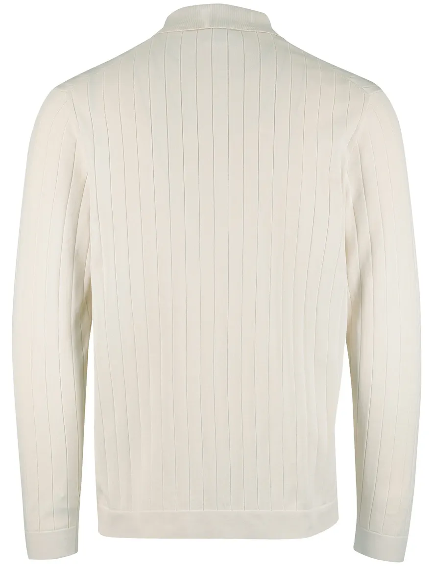 Profuomo poloshirt beige normale fit 3 knopen