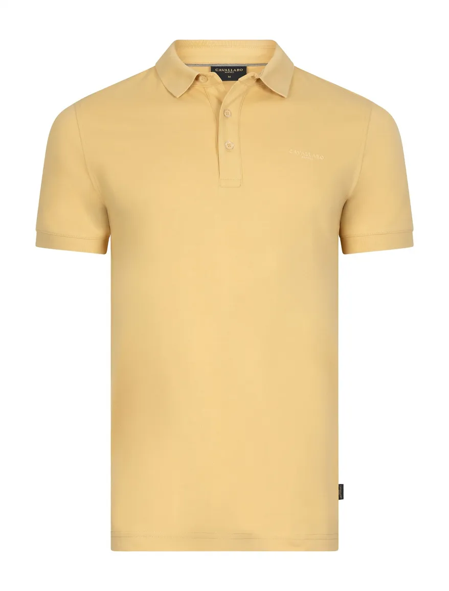 Cavallaro Mielos Polo geel korte mouw