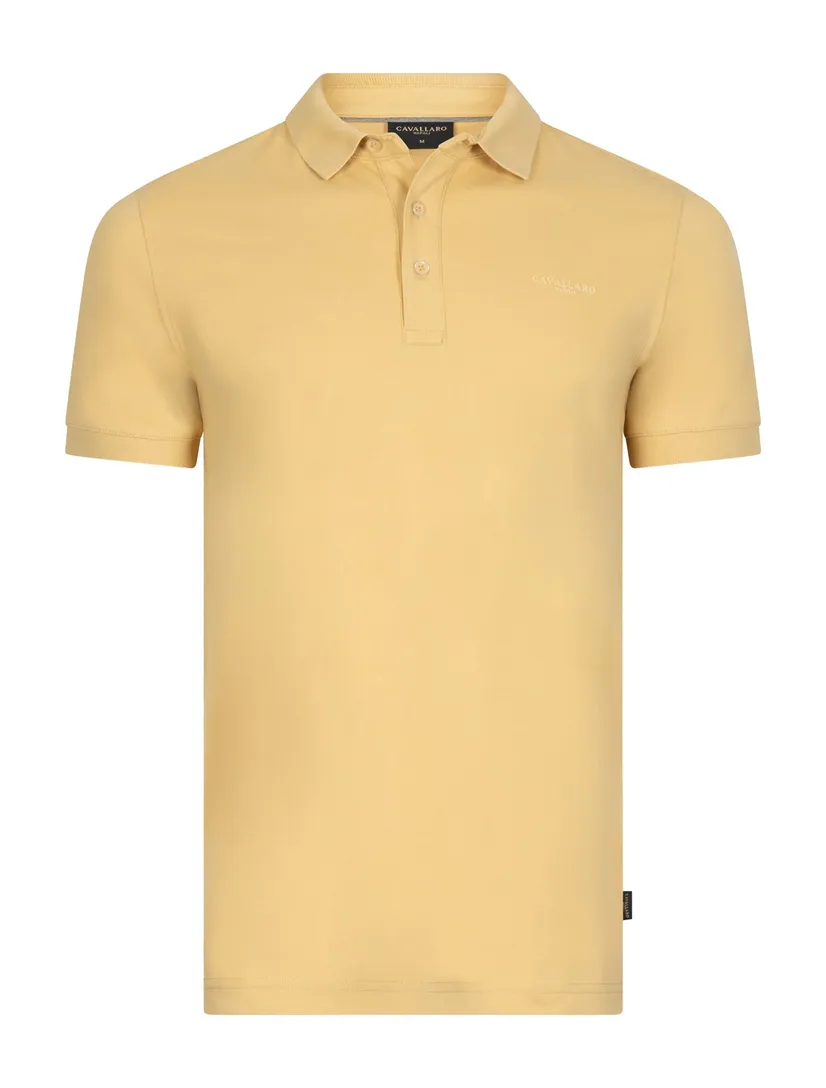 gele polo korte mouw Cavallaro Mielos regular fit