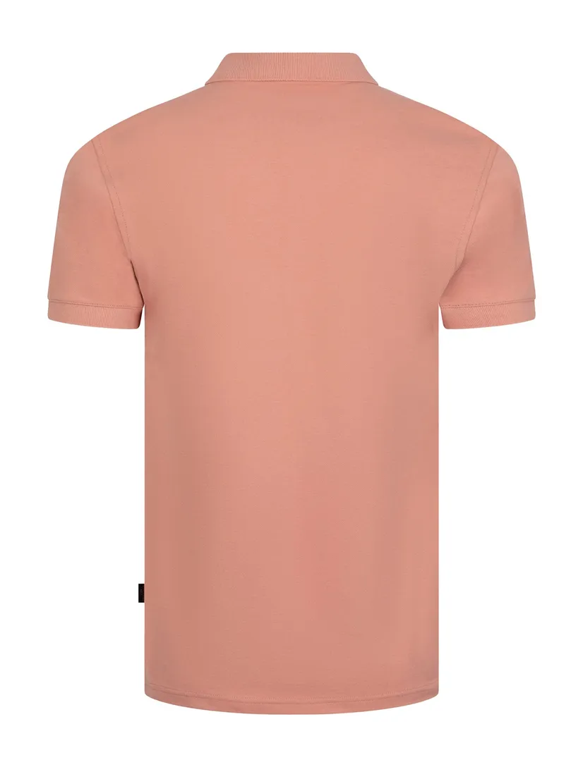 koraal roze polo korte mouw Cavallaro Mielos regular fit