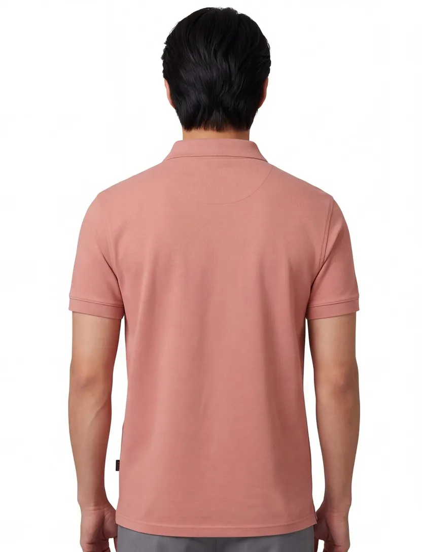 koraal roze polo korte mouw Cavallaro Mielos regular fit