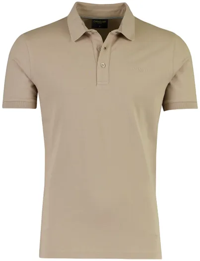 Cavallaro Cavallaro Mielos Polo licht taupe korte mouw