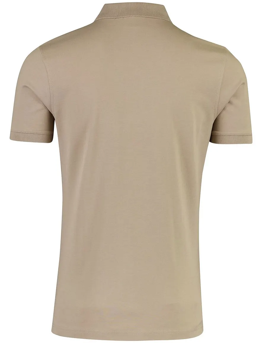 Cavallaro Mielos Polo licht taupe korte mouw