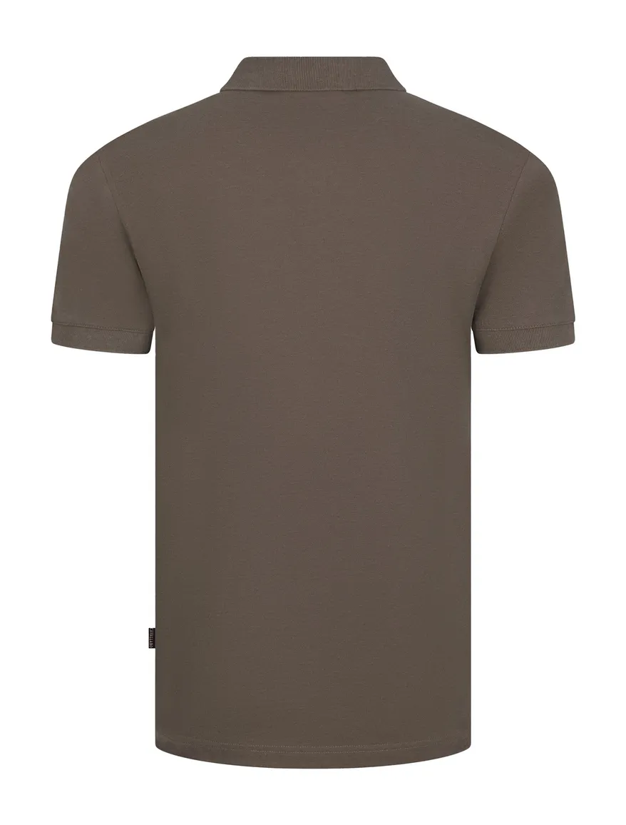 Cavallaro Mielos Polo bruin korte mouw