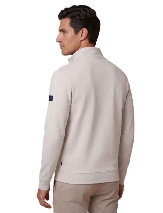 Cavallaro Diagono half zip trui wit