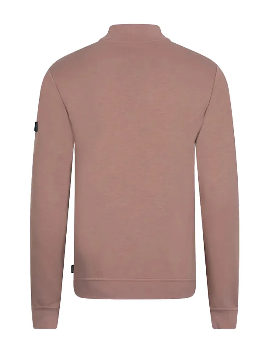 Cavallaro Diagono half zip roze trui