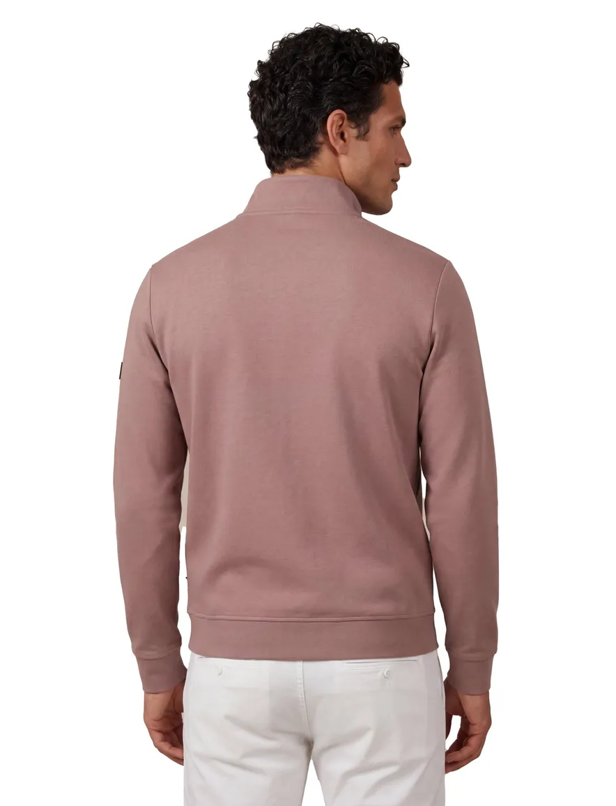 Cavallaro Diagono half zip roze trui