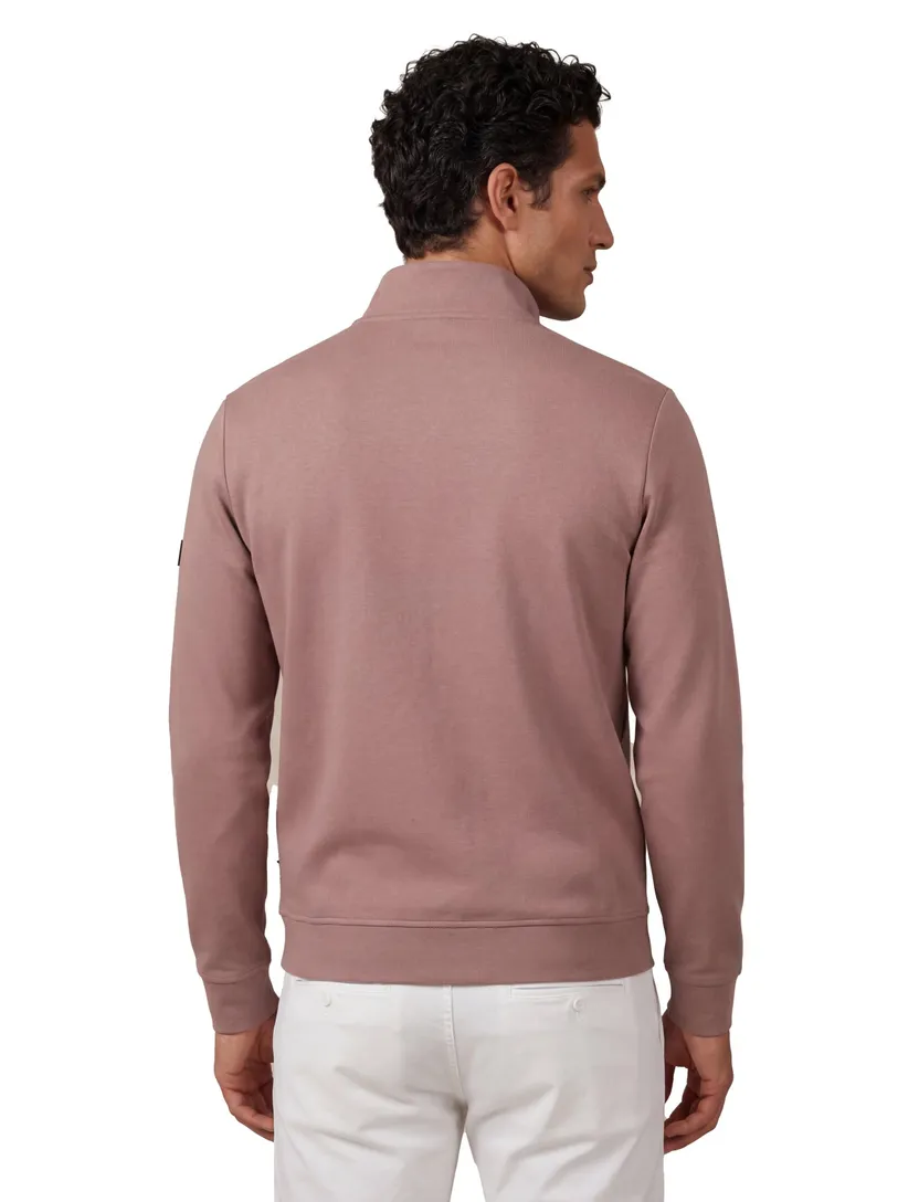 half-zip trui roze Cavallaro Diagono katoen