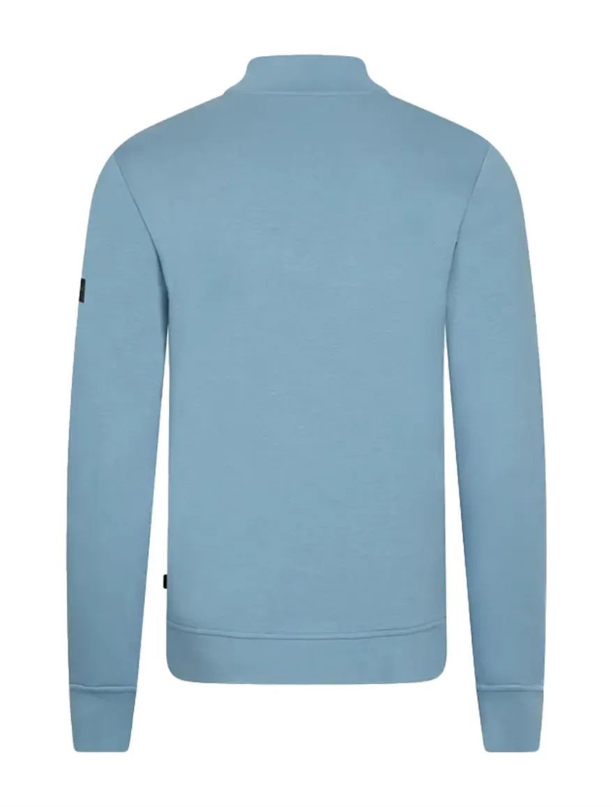Cavallaro Diagono half zip trui lichtblauw