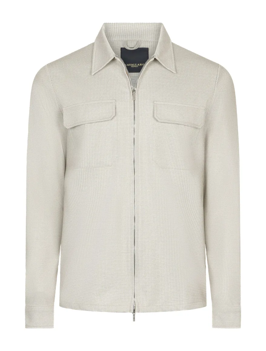 Cavallaro Ponzo overshirt geprint normale fit creme