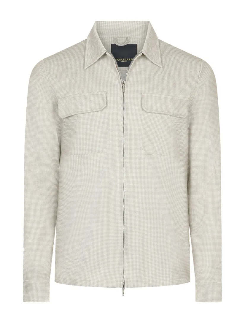 Overshirt Cavallaro Ponzo creme geprint normale fit
