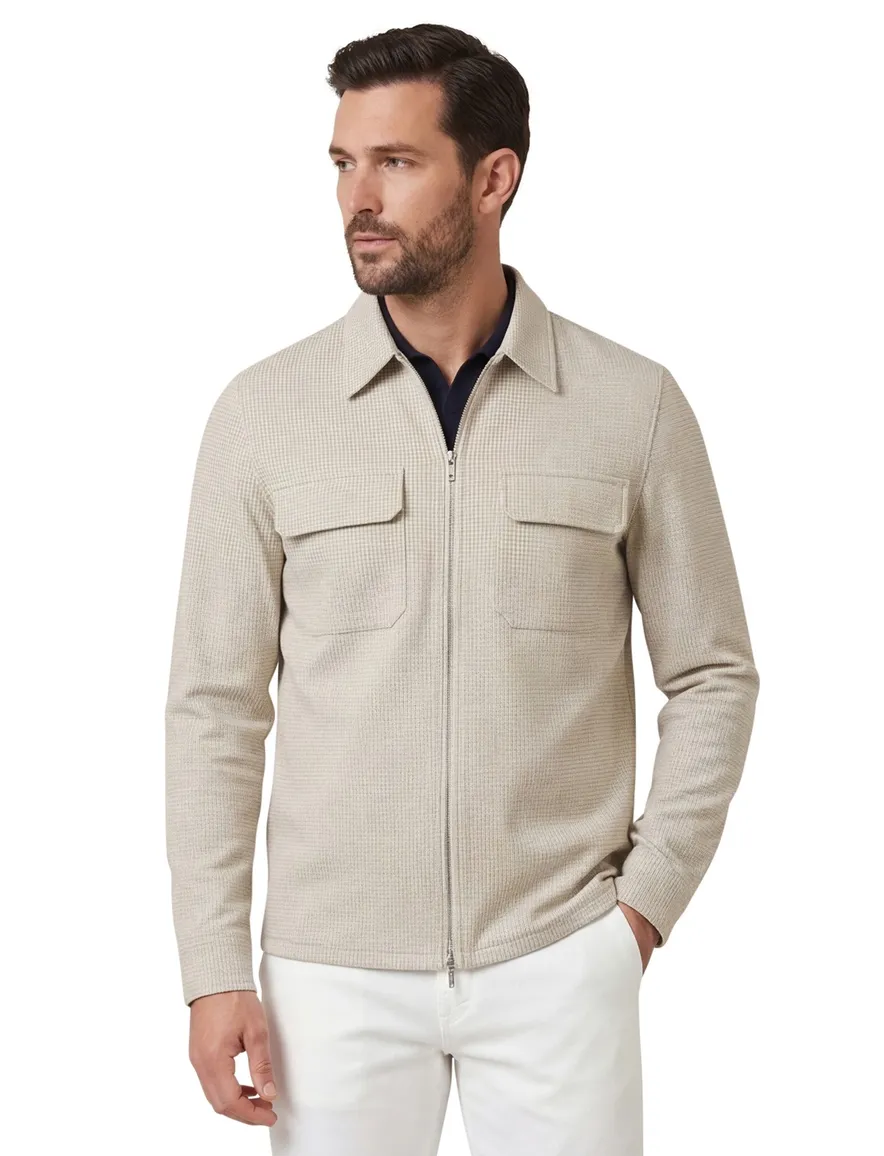 Cavallaro Ponzo overshirt geprint normale fit creme