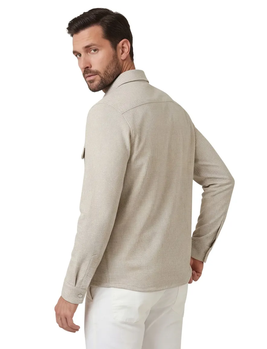 Cavallaro Ponzo overshirt geprint normale fit creme