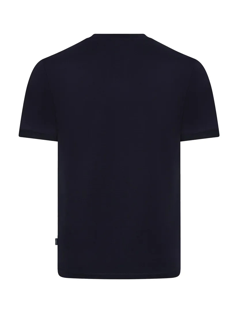 ronde hals t-shirt donkerblauw Cavallaro Darione effen