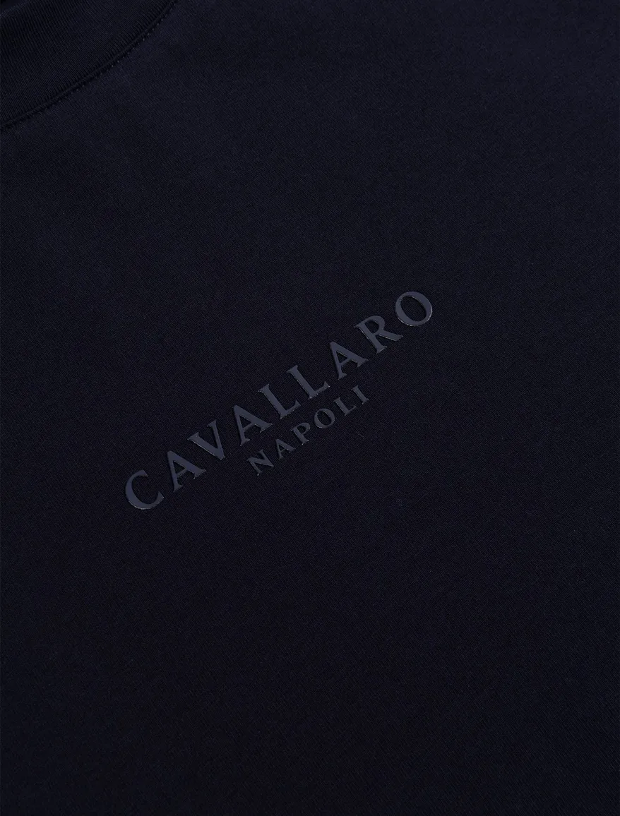 Cavallaro Darione t-shirt donkerblauw katoen ronde hals
