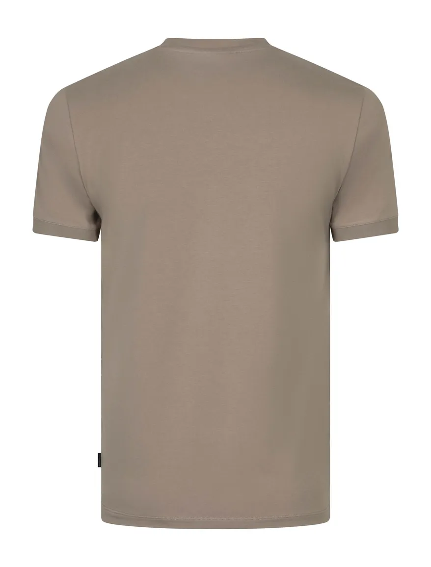 Cavallaro Darione t-shirt lichtbruin katoen ronde hals