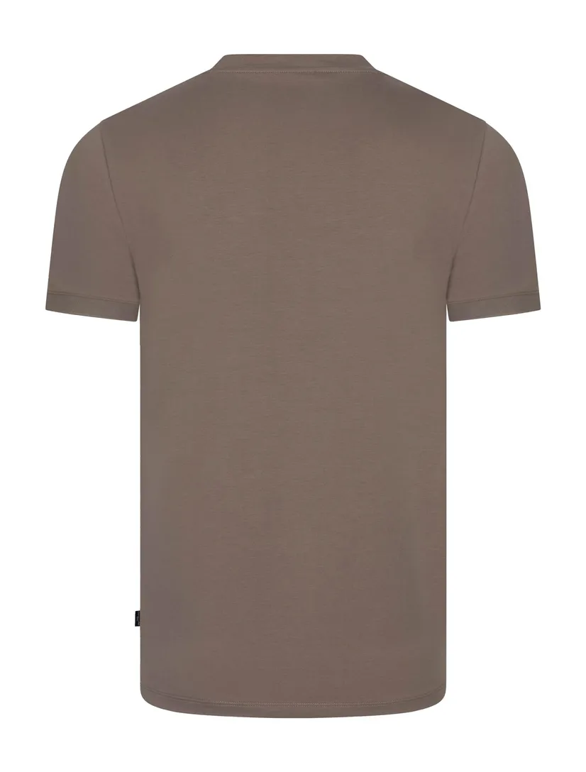 ronde hals t-shirt bruin Cavallaro Darione effen