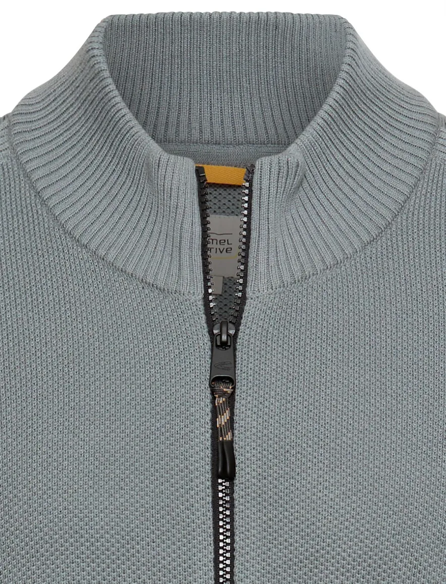 Camel active vest grijs knitted