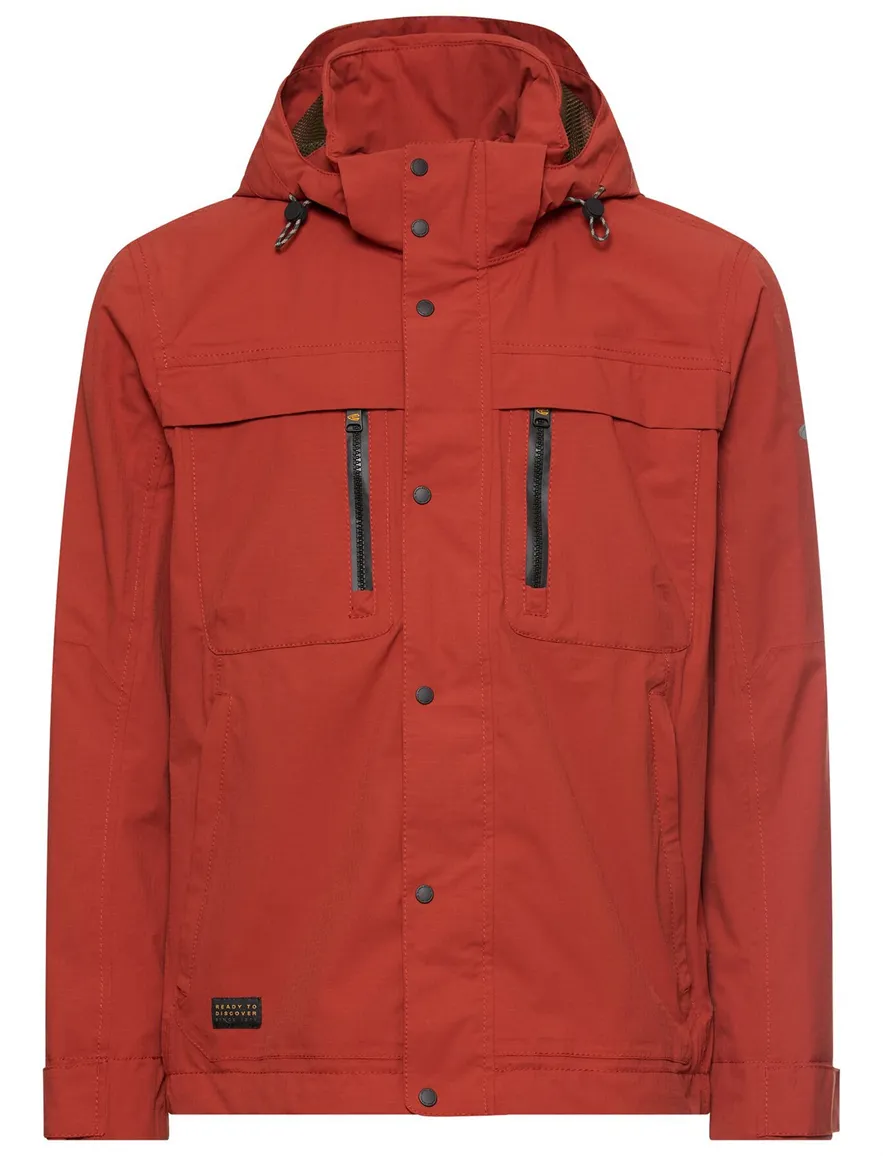Camel active parka jas rood dubbele borstzak