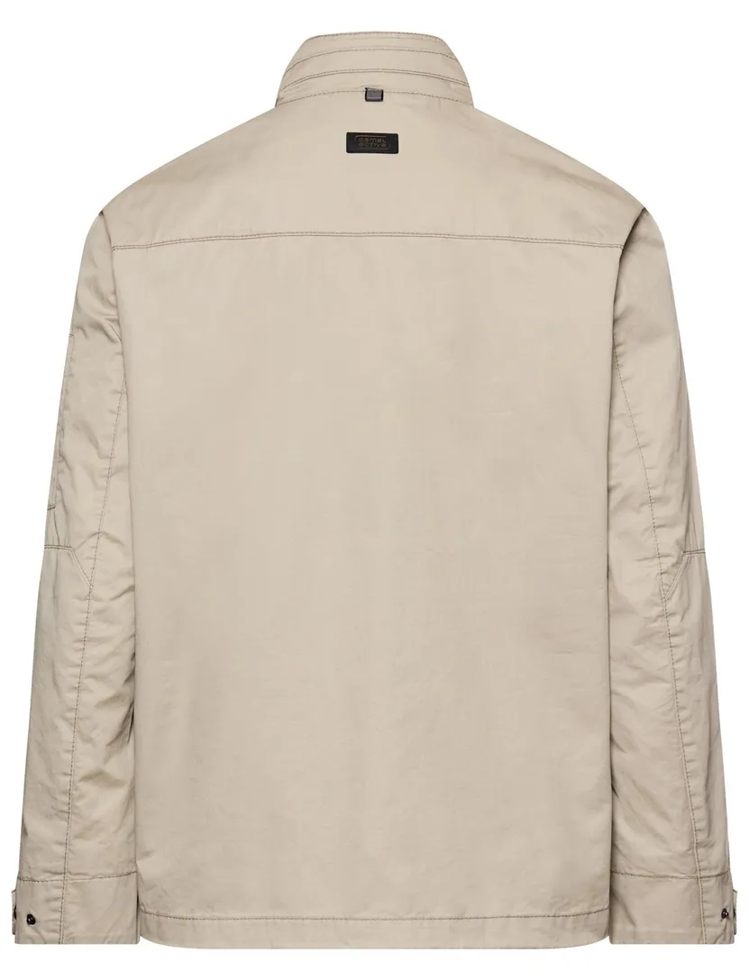 beige parka jas Camel active met rits