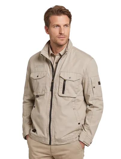 Camel Active Camel active parka jas beige met borstzakken