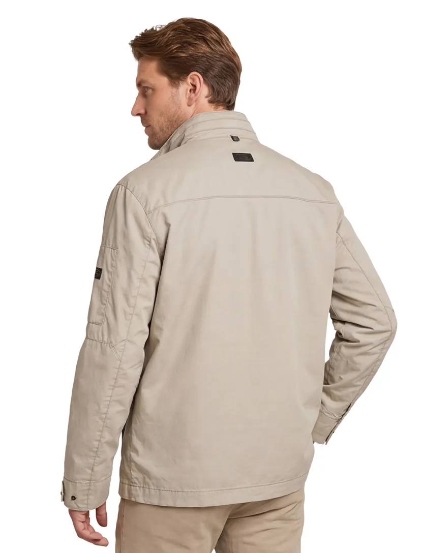 beige parka jas Camel active met rits