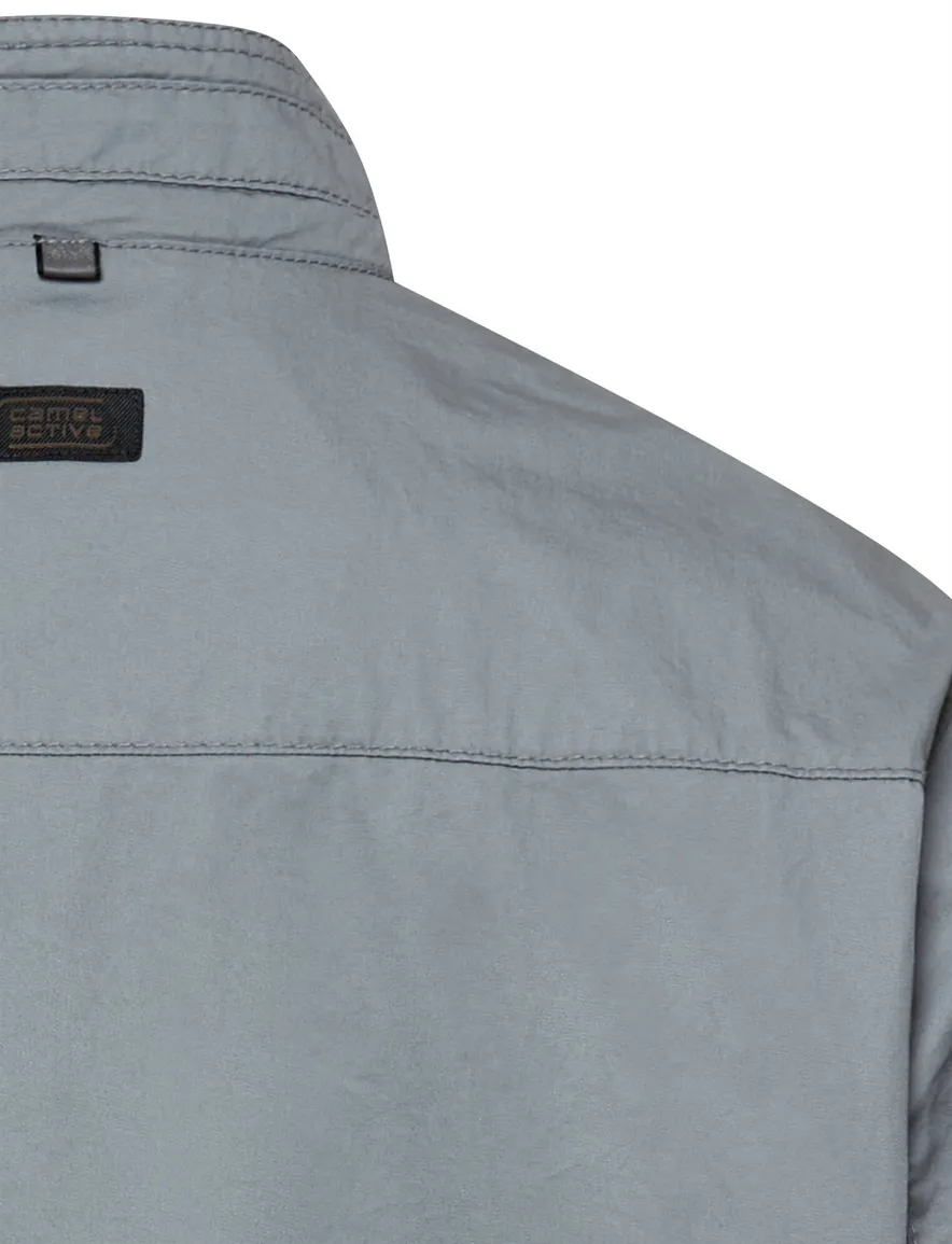 Camel active jas parka blauw met borstzakken