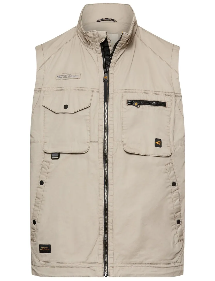 bodywarmer beige met borstzakken Camel active