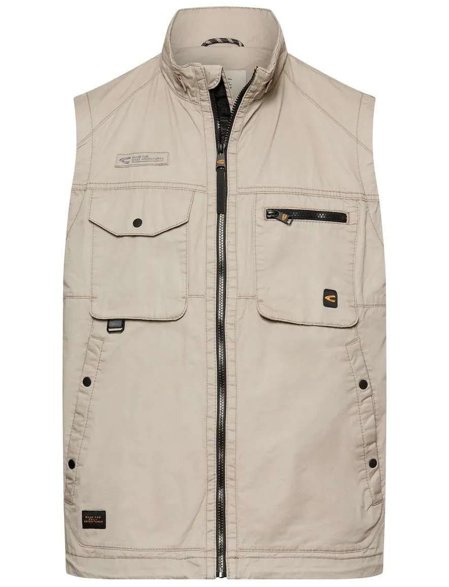 Camel active bodywarmer beige met borstzakken