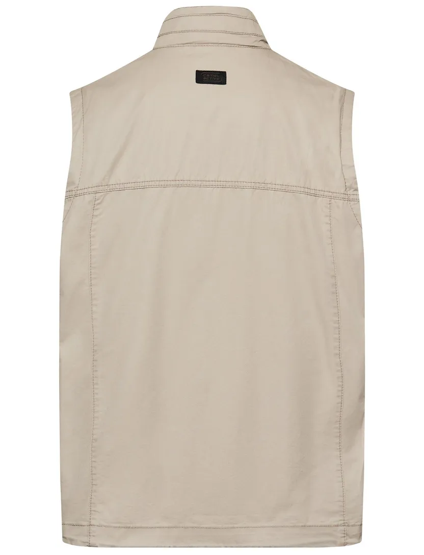 bodywarmer beige met borstzakken Camel active