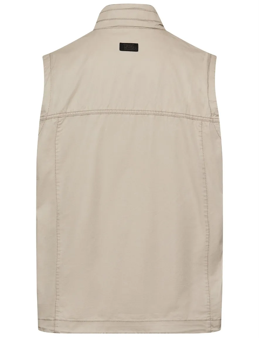 Camel active bodywarmer beige met borstzakken